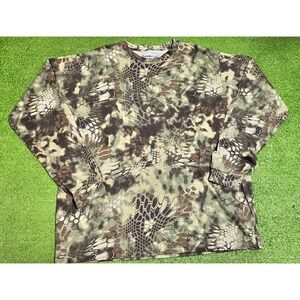 Kryptek Camo Shirt 3XL Long Sleeve Highlander Tactical Stitch Logo Cotton NWOT